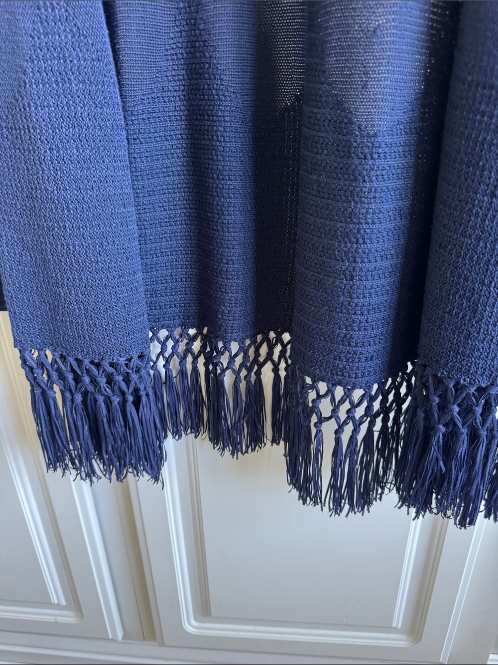 Lilly Pulitzer XL navy fringe cardigan - Picture 2 of 4